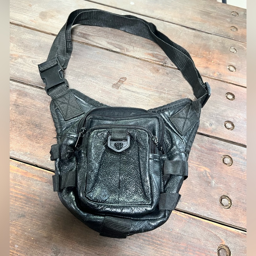 Side Belt Bag Wallet Holster Black